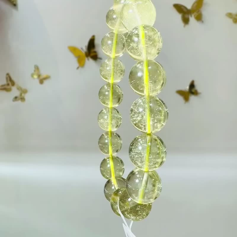 精品透体黄金利比亚陨石星陨12mm35.5g财富引流器事业招财执行力 - 手链/手环 - 半宝石 黄色