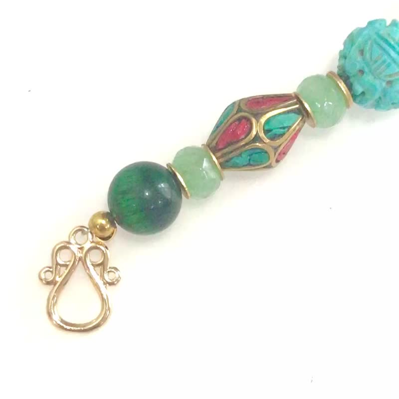 Cross culture stone bracelet - 手链/手环 - 石头 多色