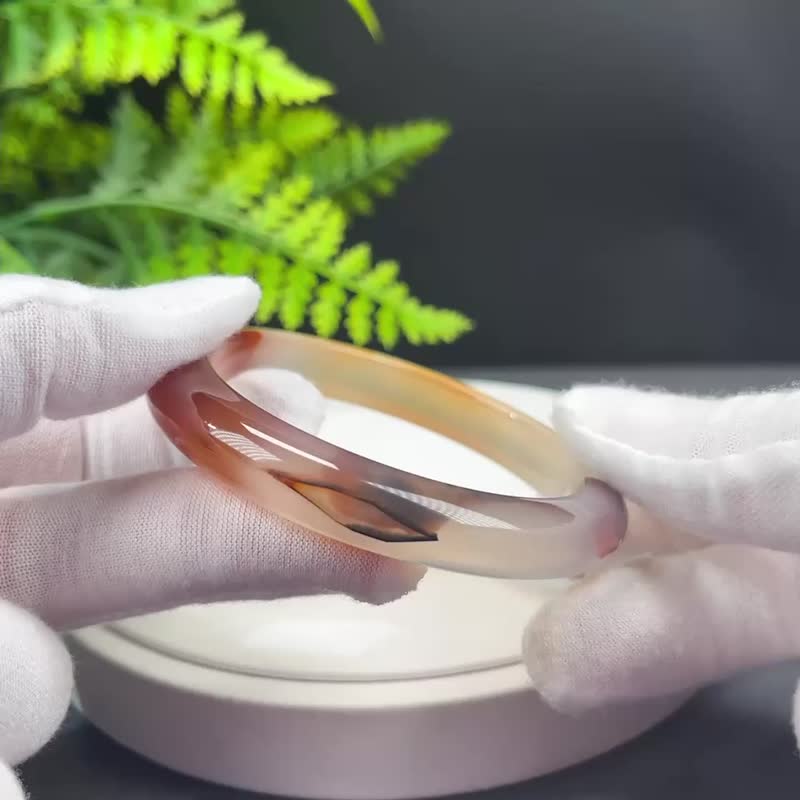 精品 多彩景观玛瑙手镯 60MM 冰润起光爆晶天眼灵蛇 平和护佑疗愈 - 手链/手环 - 半宝石 多色