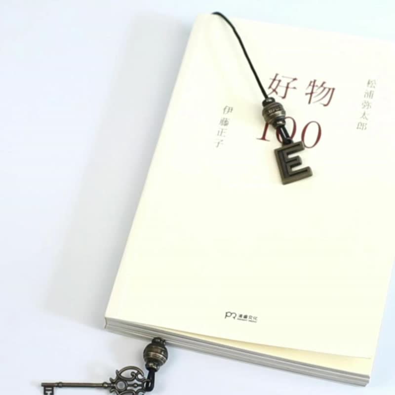 古典字母挂饰书签 十字架钥匙金属文具情侣礼物包挂英国IF文创 - 书签 - 其他金属 金色