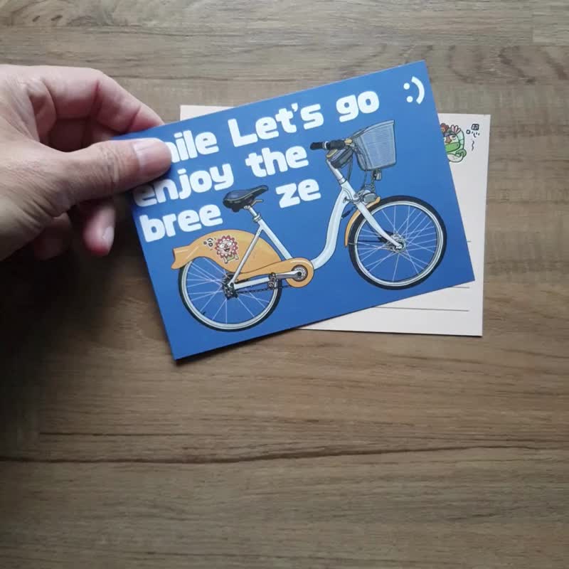 赤毛族 台湾 单车 图案 明信片 2张入 - 卡片/明信片 - 纸 多色