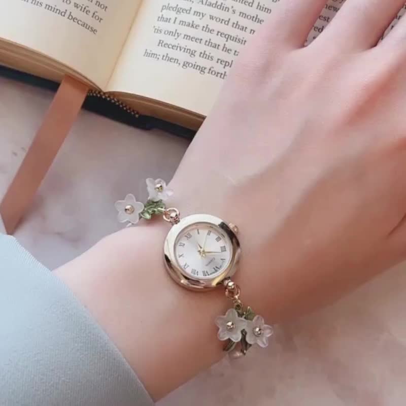 Lino/白淡水珍珠手链手表 LI192 - 女表 - 其他金属 绿色