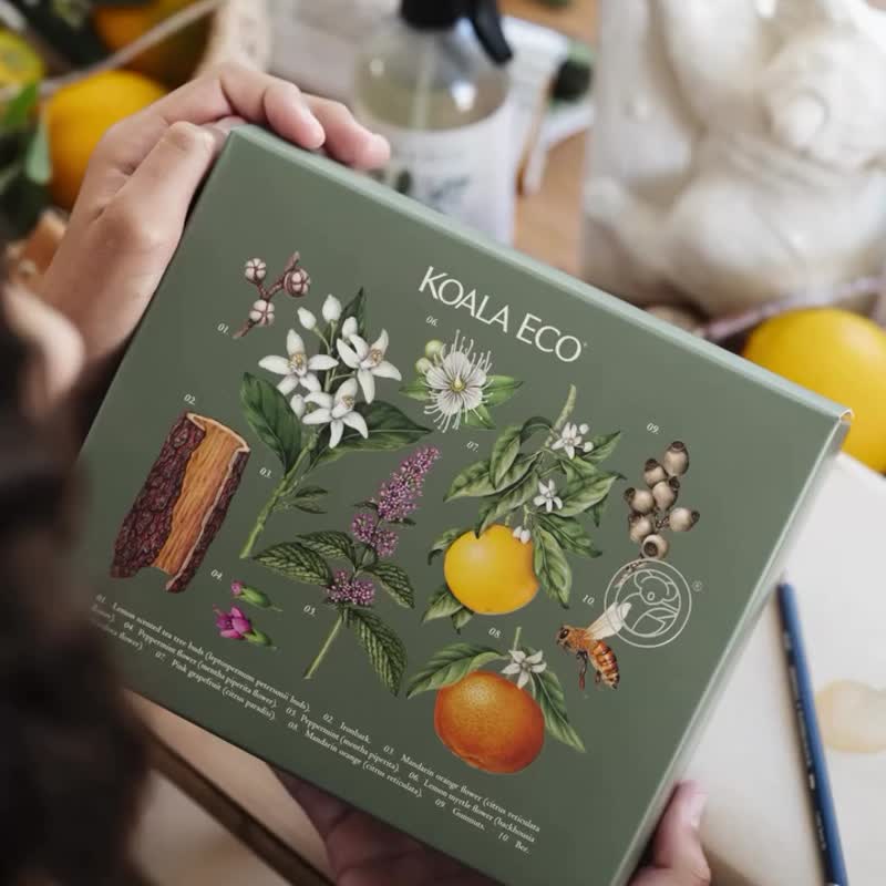 【限量款式】澳洲科菈 KOALA ECO 光润有爱礼盒.沼泽茶树 - 碗盘清洁 - 浓缩/萃取物 绿色