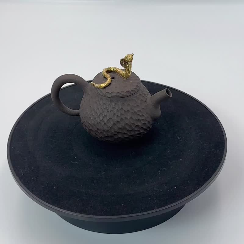 刀削紫泥小龙壶-手工制作-容量约120cc - 茶具/茶杯 - 其他材质 