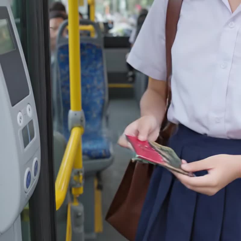 钞悠小袋 梵谷 隆河上的星夜 - 皮夹/钱包 - 真皮 蓝色