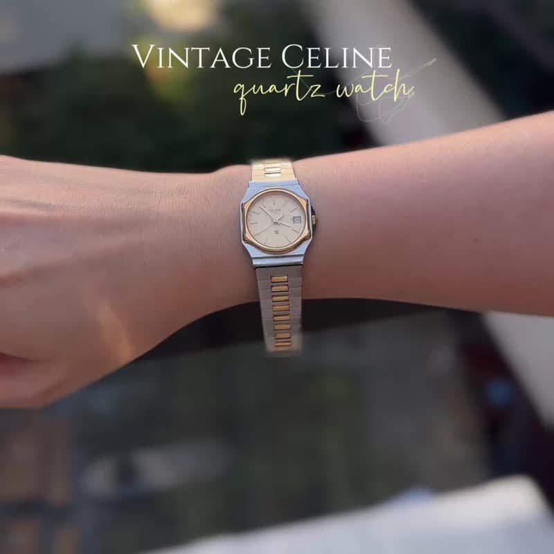 中古美品 Celine 凯旋门 石英文表 古董表 - 女表 - 不锈钢 银色