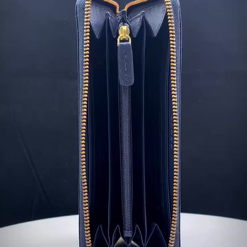 CROSS 限量1折 顶级小羊皮编织纹内4层长 全新专柜展示品 - 皮夹/钱包 - 真皮 蓝色