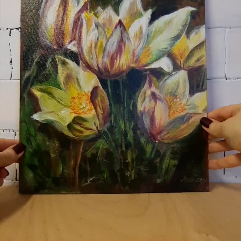 番红花画 原创压克力画 花卉画 静物画 - 海报/装饰画/版画 - 其他材质 多色