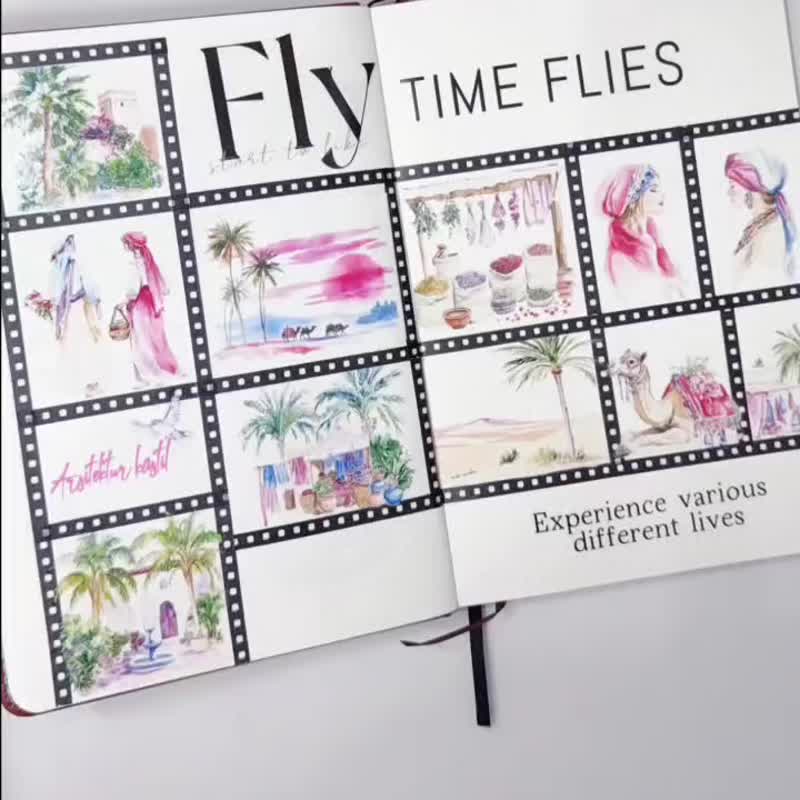 東西社文創【沙海駝鈴】PET切模手帳貼紙 輕復古異域風情獨特膠帶 - 纸胶带 - 其他材质 