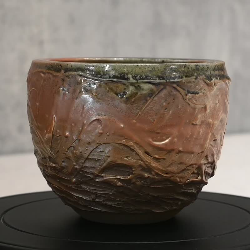柴烧盆器 块根盆栽 花器 龙舌兰【臻麟陶艺】 - 植栽/盆栽 - 陶 