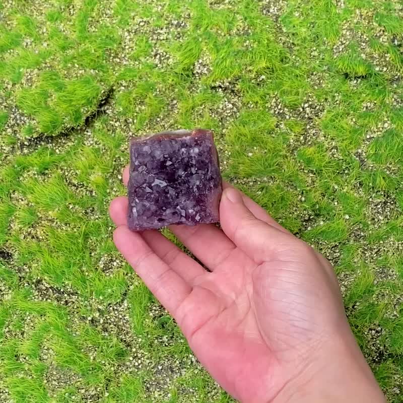 招财开运-天然原皮原矿四方来财紫晶簇 紫水晶 消磁净化 快速出货 - 摆饰 - 水晶 紫色
