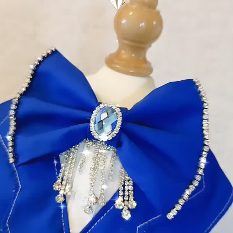 燕尾服 Texudo 绅士服 造型 煲呔宠物围巾/颈饰 - 项圈/牵绳 - 棉．麻 黑色