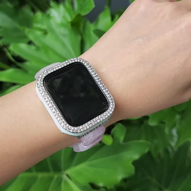 顶级 紫锂辉 Apple Watch 智慧手表 Android 宝石 表带 定制 单品 - 表带 - 宝石 粉红色