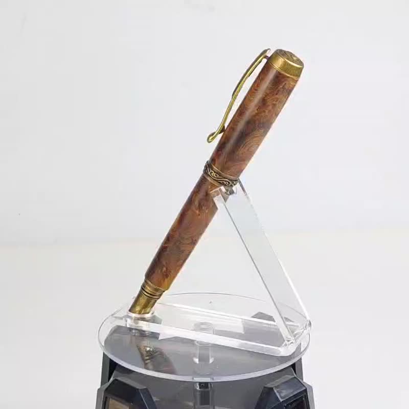 肖楠木太极钢笔/手工钢笔/KOBE 手工笔 - 钢笔 - 木头 咖啡色