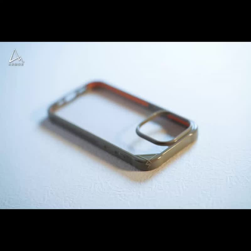 ARMOR iPhone 15 Signature Pro 系列电话保护壳_午夜蓝/橙带 - 手机壳/手机套 - 其他材质 