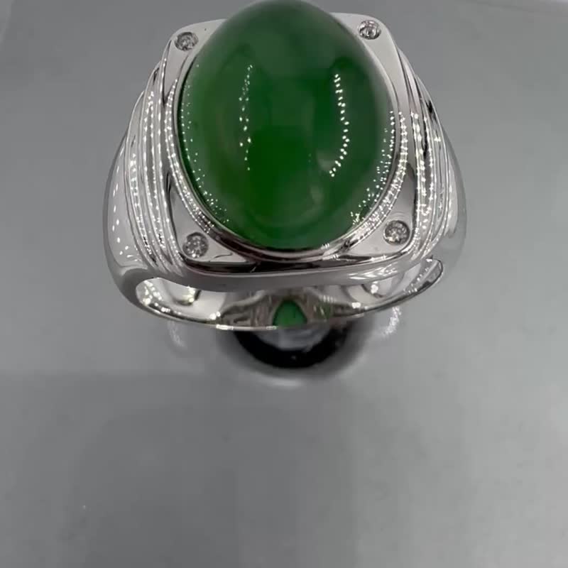 18K白金裴翠钻戒 - 戒指 - 贵金属 