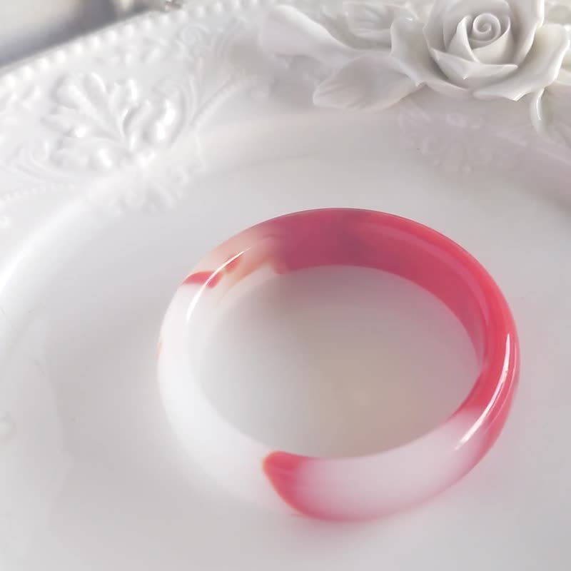 原Miss feng-天然新彊鸡血白玉手镯 - 手链/手环 - 玉石 