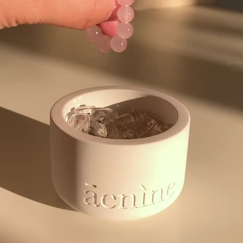 āenìne 白水晶消磁杯 香氛 消磁淨化水晶 - 其他 - 水泥 白色
