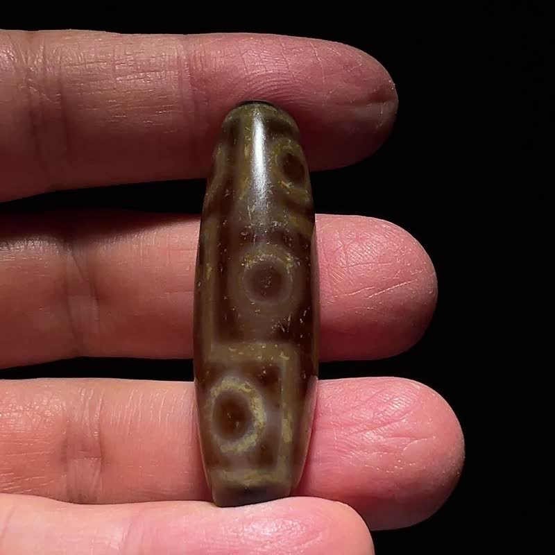 西藏九眼老天珠 老天珠 天珠 九眼天珠 古珠 老珠子 #山奇艺术 - 吊饰 - 玉石 多色
