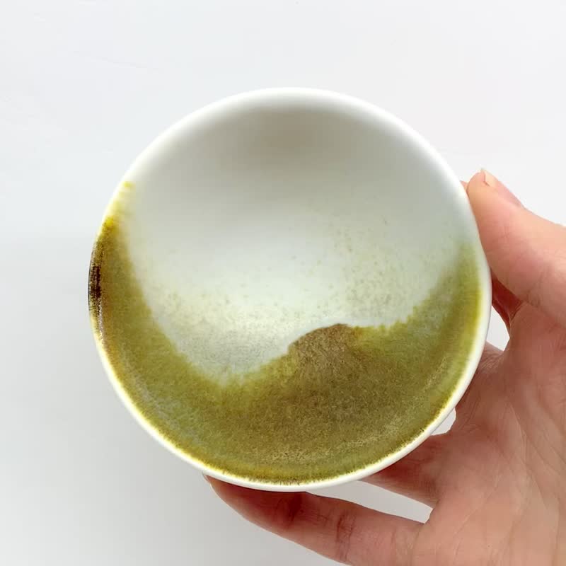 写意汝窑山水 中茶碗 130ml 邱毓宁 莺歌 C5-01 - 茶具/茶杯 - 瓷 多色