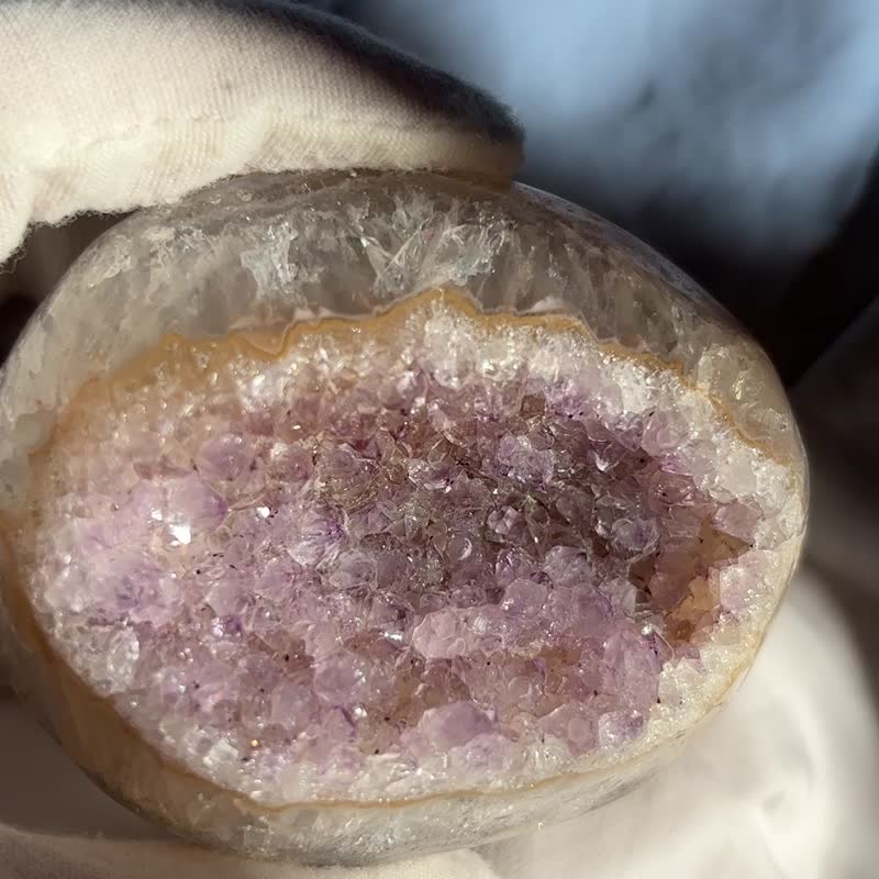 紫水晶 紫晶簇 紫镇 开口笑 水晶洞 彩晶填 矿标 水晶簇 水晶原矿 - 摆饰 - 水晶 紫色