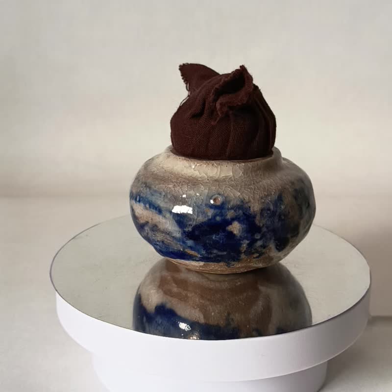 茶席上的小茶罐茶仓香瓶香罐小花器收纳 - 茶具/茶杯 - 陶 多色