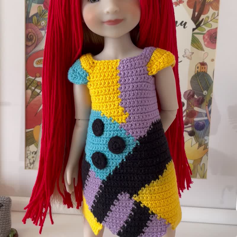 红宝石红时尚朋友娃娃莎莉服装（14.5 英寸），RRFF 万圣节套装 - 玩偶/公仔 - 棉．麻 多色