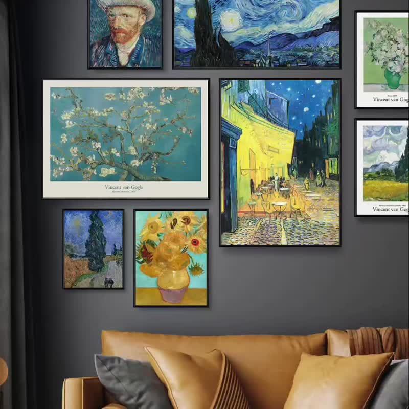 梵谷_玫瑰II - 梵谷系列挂画/大师名作系列/花卉挂画/植物挂画 - 海报/装饰画/版画 - 其他材质 卡其色