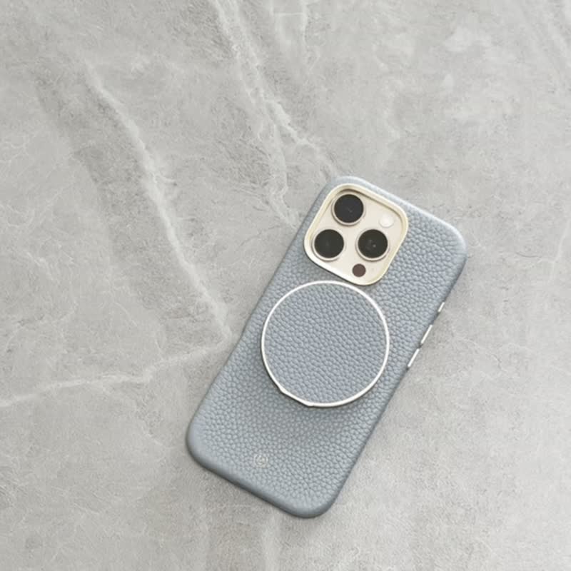 iPhone 17 手造皮革MagSafe定制化真皮革防摔手机壳 磁吸 Pro Max - 手机壳/手机套 - 真皮 蓝色