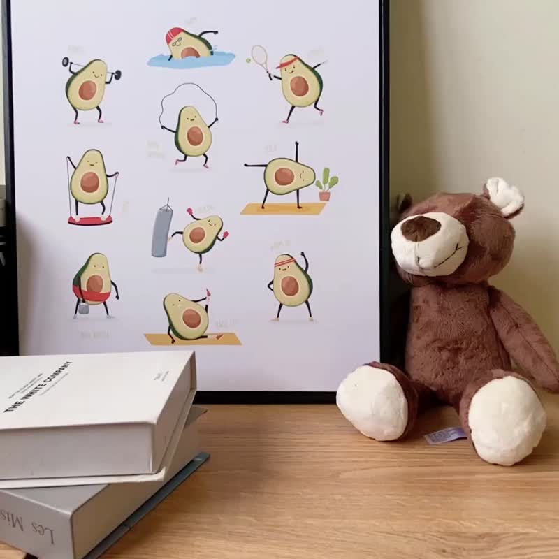 有氧酪梨- 卧房挂画/动物/民宿/复制画/工作室/礼物/童趣 - 海报/装饰画/版画 - 棉．麻 多色