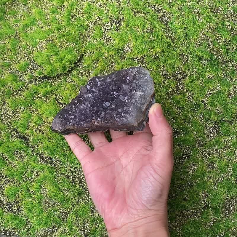 天然原矿满天星紫晶簇 紫水晶 消磁手链 办公室风水摆件 快速出货 - 摆饰 - 水晶 紫色