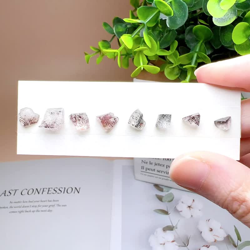 黑色系 超七 限量 自选石 耳环 受注制作 定制化 超高频率水晶 - 耳环/耳夹 - 水晶 多色