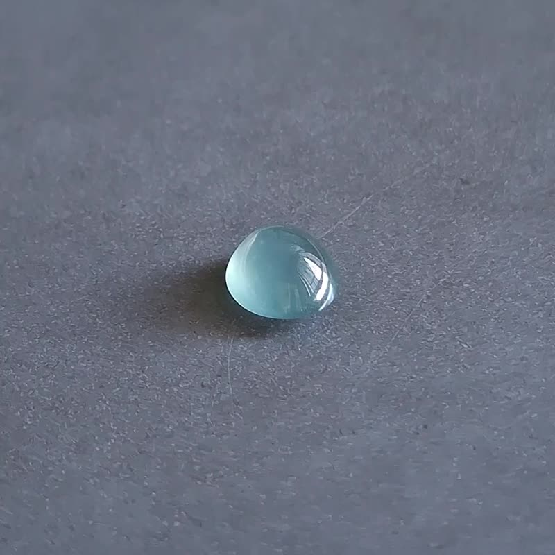 冰种翡翠戒指面裸石A | 翡翠金工镶嵌用原石 | 天然危地马拉翡翠 - 戒指 - 玉石 蓝色