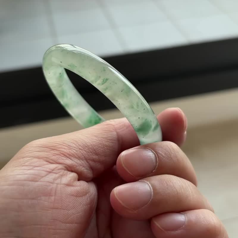 高品质顶级 非洲翠手镯 2594 #17.5 - 手链/手环 - 玉石 绿色