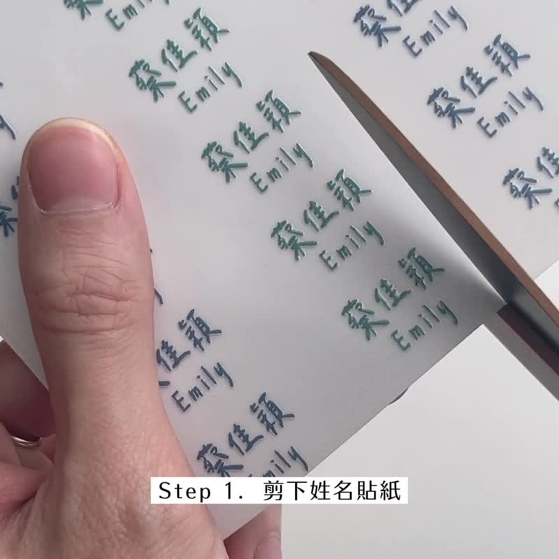 圣诞节礼物 定制化立体转印贴 纯字姓名贴 防水贴纸 撕膜留字 - 其他 - 纸 