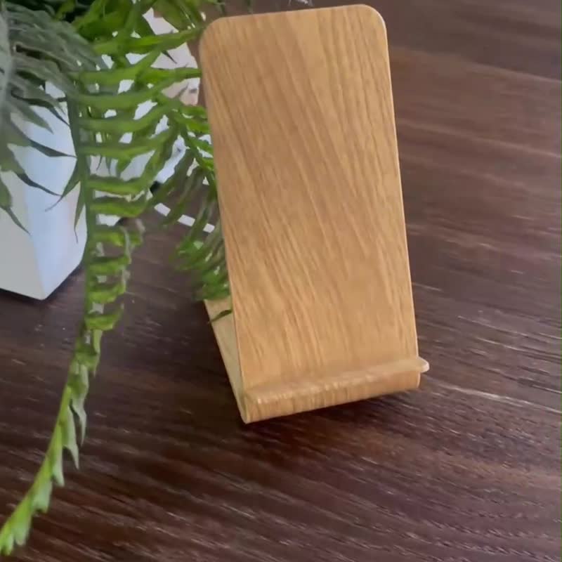 |入职礼物|仿木纹直立式无线充电座|无线充电|护颈视角|手机周边 - 数码小物 - 塑料 