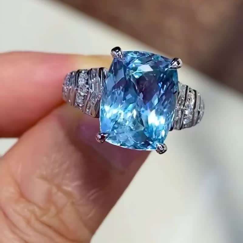 海蓝宝戒指  5.68克拉 - 戒指 - 宝石 