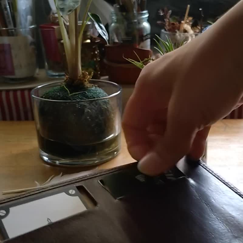 【精装硬壳】拆换内册 | 尺寸A6 | 桃花心木| 3弹轨 | x47 - 年历/台历 - 真皮 