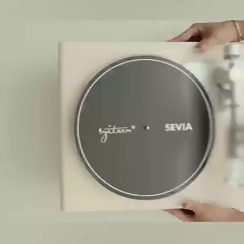 Hifi音质 高音质 一体式黑胶唱片机 内置喇叭 蓝牙音响 皮质 - 数码小物 - 木头 白色