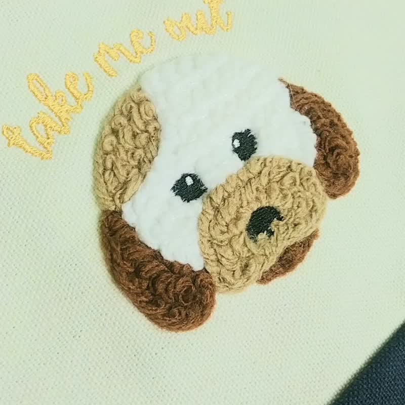 *带我出门*双杯提袋/饮料袋 米格鲁 立体绳绣 - 手提包/手提袋 - 其他人造纤维 绿色