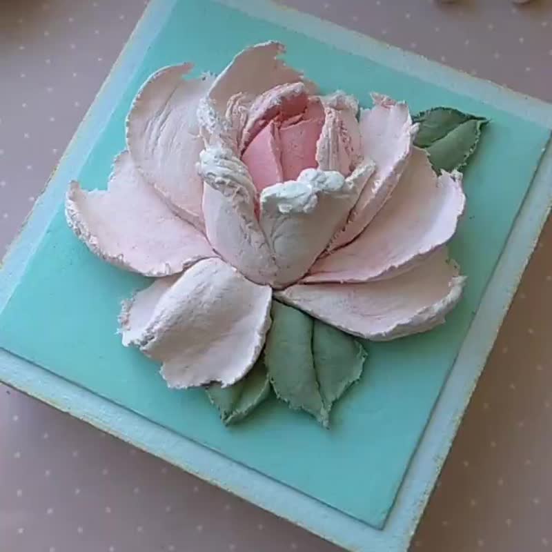 小饰品盒 玫瑰饰品盒 附玫瑰 小饰品礼物 少女礼物 生日礼物 蜜蜡盒 - 儿童家具 - 木头 蓝色