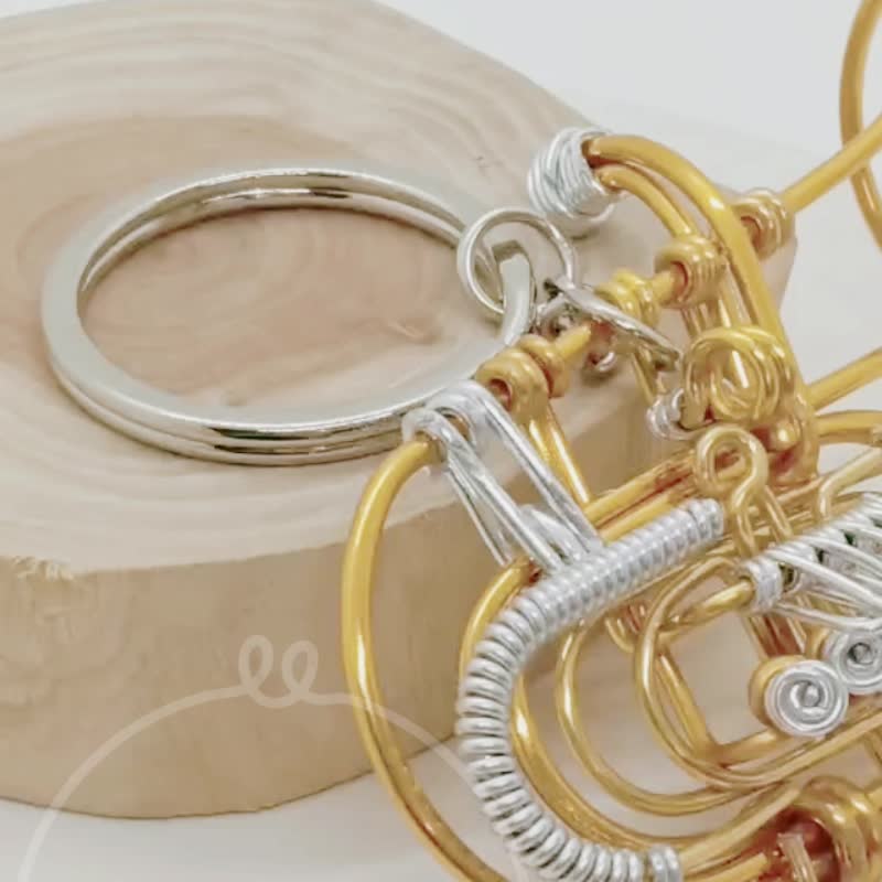 Wire lover 铝线乐器钥匙圈 Rotary valve tuba  转阀 F 调低音号 - 钥匙链/钥匙包 - 铝合金 