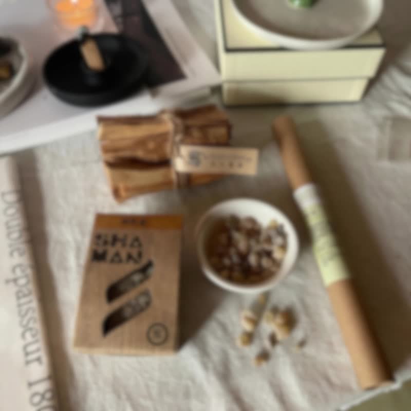 长超强能量精选 防小人 斩是非 能量组 稳定气场防护组 杜松线 - 香薰/精油/线香 - 其他材质 卡其色