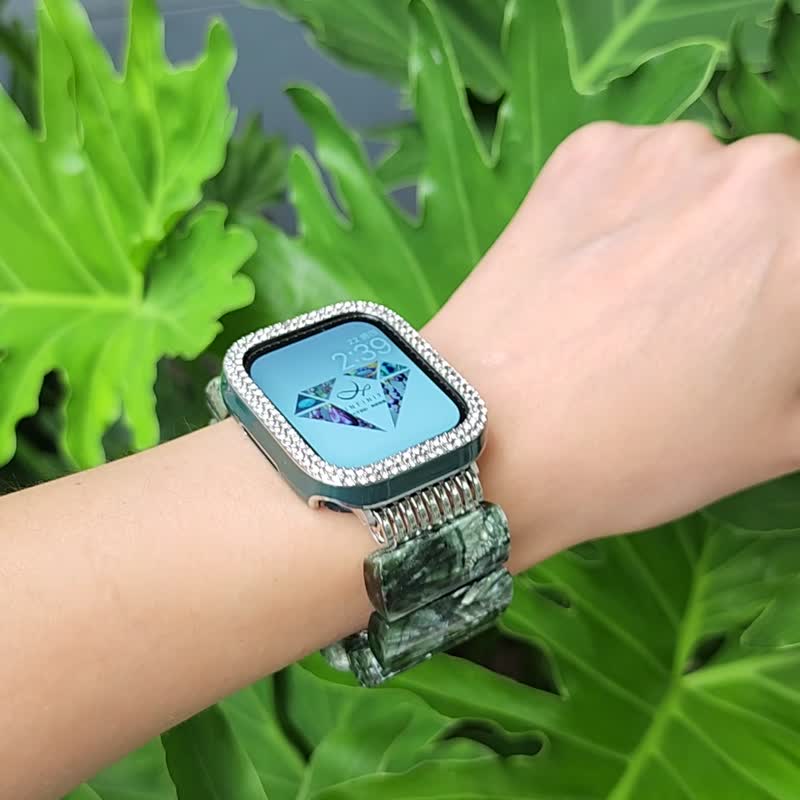 顶级 绿龙晶 霸气 Apple Watch 智慧手表 Android 宝石 表带 定制 - 表带 - 宝石 绿色