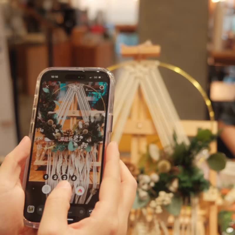 【台南 】圣诞花圈 编织花圈 居家布置 圣诞礼物 法式编织macrame - 植栽 - 棉．麻 