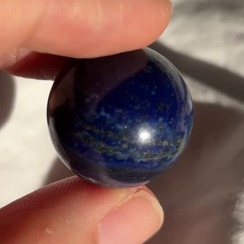 深蓝色 高质 青金石水晶球 天然水晶 摆设 水晶原矿 原石 crystal - 摆饰 - 水晶 蓝色