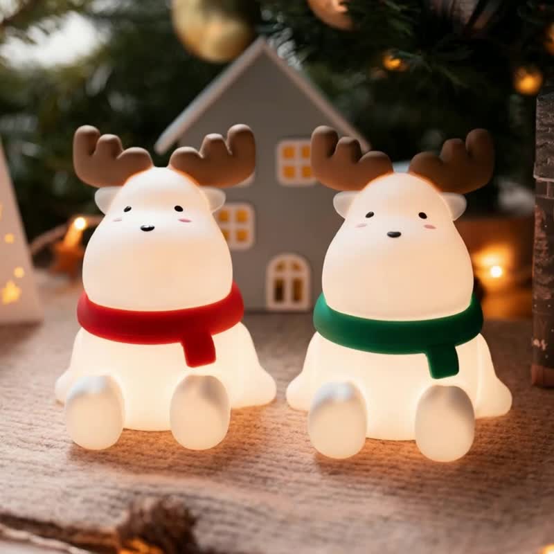 【免费升级圣诞包装】圣诞魔法小鹿夜灯 | 交换礼物 圣诞礼物 - 灯具/灯饰 - 硅胶 白色