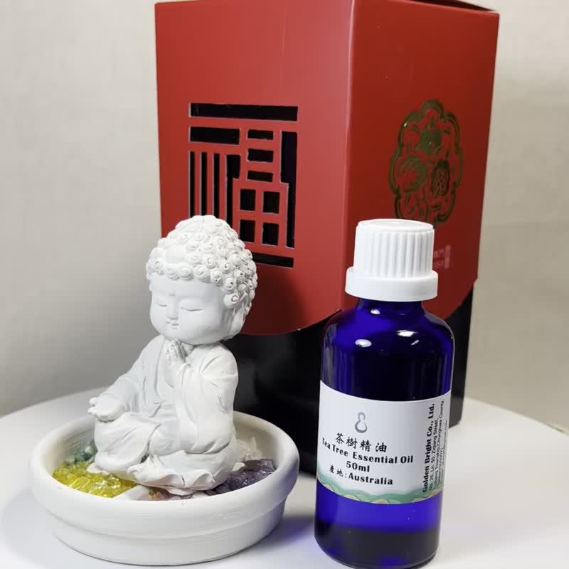 佛像摆饰福袋 五行矿石水晶之小佛公仔 怀慈套组 佛 扩香 水泥 佛 - 香薰/精油/线香 - 水泥 灰色