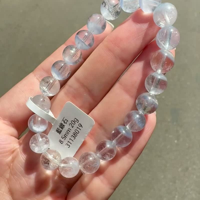 小精品天空baby蓝蓝线石8.5mm20g防甲状腺亢进加强表达能力 - 手链/手环 - 水晶 蓝色
