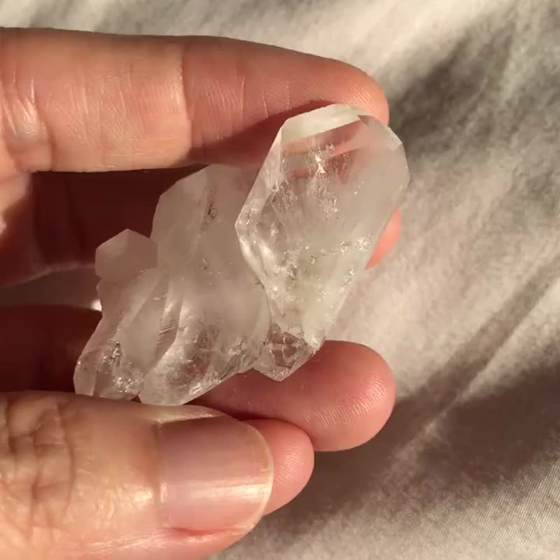 巴基斯坦 喜马拉雅 白兔毛 缝合水晶 白水晶簇 高冰透 缝合水晶 - 摆饰 - 水晶 白色